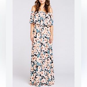 Show me your Mumu Floral Off-Shoulder Maxi spring or wedding guest dress
